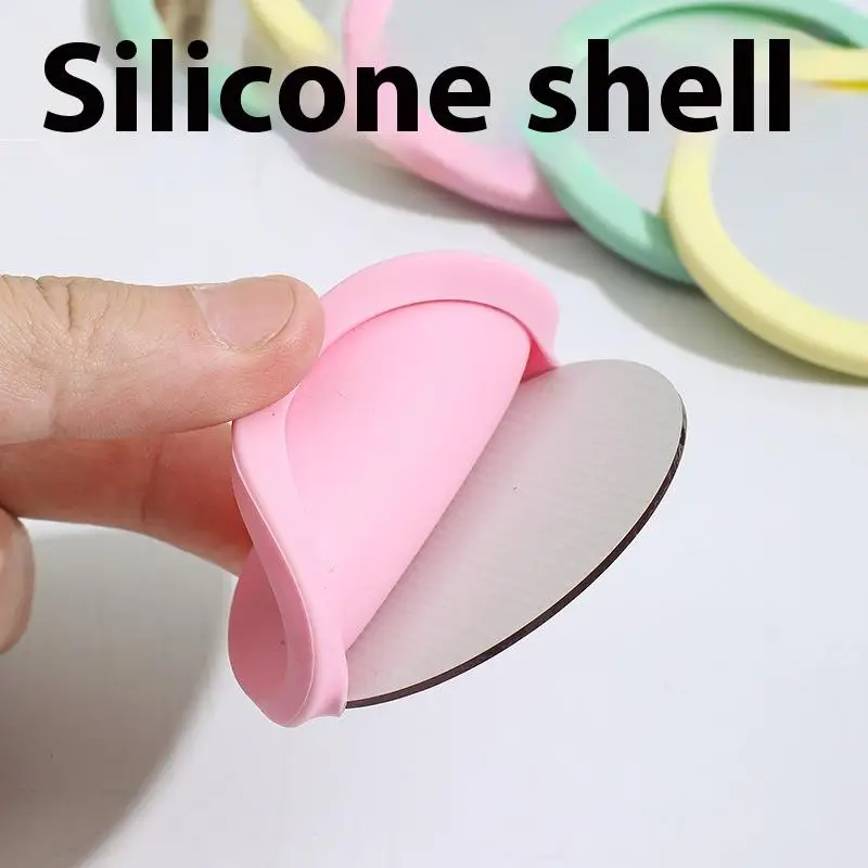 Draagbare ronde siliconen cosmetische spiegel Mini make-upspiegel voor handtas Portemonnee Zak Compact cosmetisch schoonheidshulpmiddel