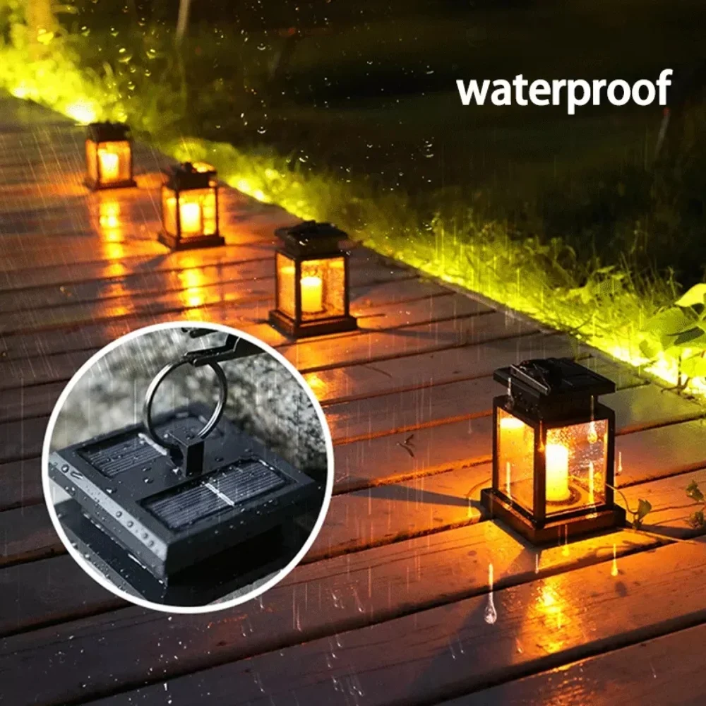 Outdoor LED Solar Lantern Lâmpadas, impermeável, atmosfera Luzes, Paisagem, Camping, Palácio Iluminação, Jardim, Pátio Decoração