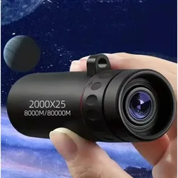 Telescopio Monocular para exteriores, Mini telescopio portátil de 2000x25 HD para teléfono móvil, con soporte, para acampar, cazar, avistamiento de aves