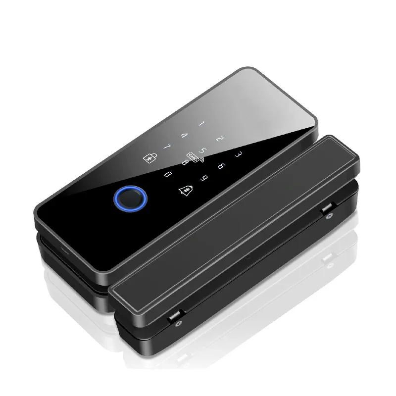 903HOT Home Smart Digital Door Lock with Fingerprint & IC Card Tuya APP Remote Control Intelligent Unlock Phone Glass Door Smart