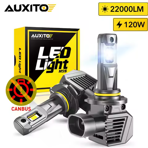 AUXITO 2Pcs 9005 HB3 LED Headlight Canbus 20000LM 120W 9012 HIR2 H11 H8 H9 LED Headlamp Bulb Auto Lamp 6500K For BMW VW Toyota