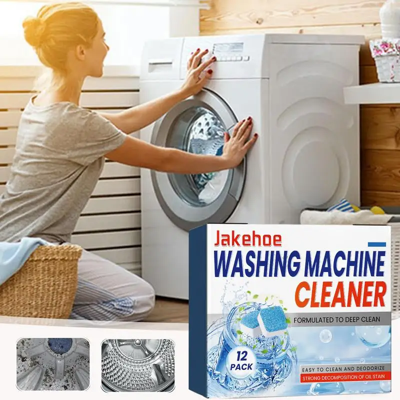 Washing Machine Cleaning Tablets Box Of 12pcs Deep Cleaning And Odor Removing Tablets For Washer Laundry Supplies