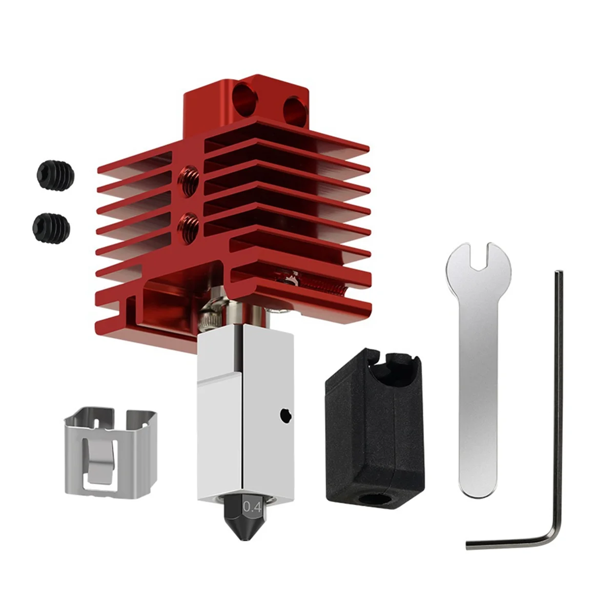 For Bambu Lab Hotend Kit for Bambu P1P/P1S/X1/X1C Extruder Hotend Hardened Steel Nozzle Upgrade 2.0 Hotend Kit