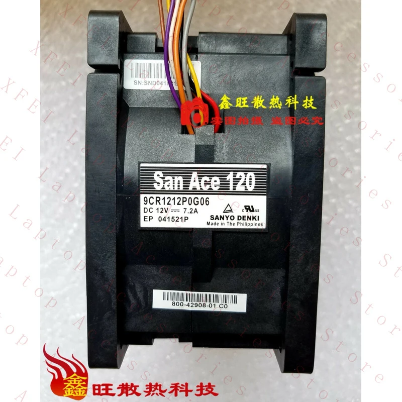 

D 1pcs FOR Sanyo 9CR1212P0G06 12V 7.2A 12076 12CM cooling fan