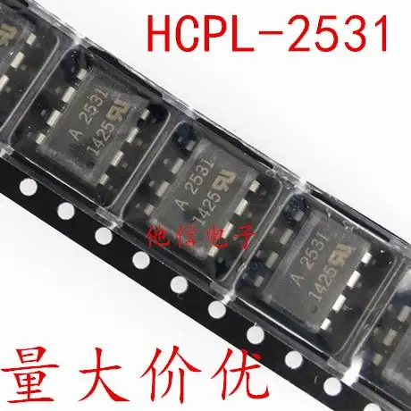 

10 штук, флуоресцентная лампа HCPL2531 A2531 SOP-8