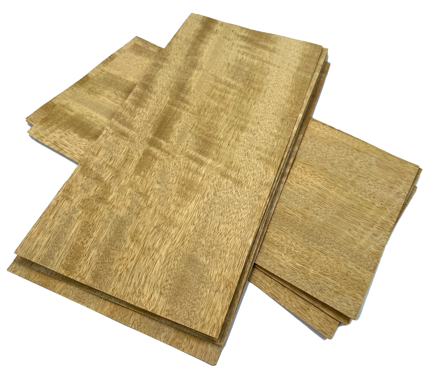 Natural Golden Shadow Veneer Instrument, Guitar Decorative Wood Veneer, Marquetry Art, L, 300x140mm, T 0.4-0.5mm, 8Pc Lot