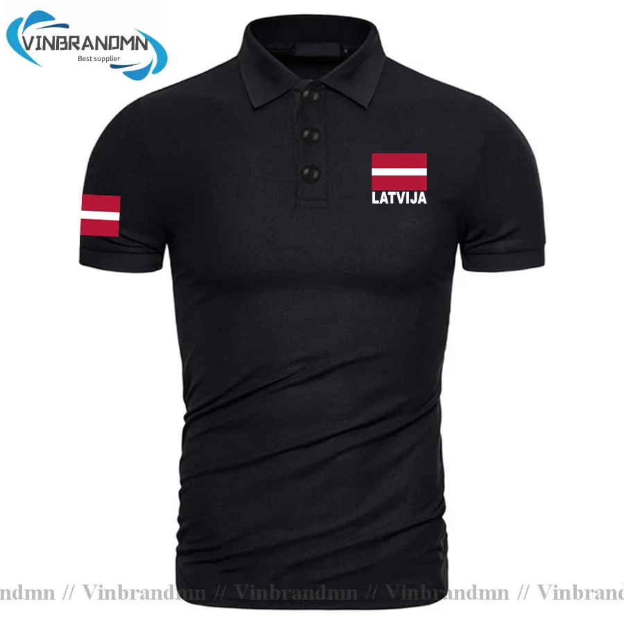 Latvia Latvija Polo shirts Fashion Jerseys Nation Team Shirts 100% Cotton Polo shirt Clothing Tops Country Sporting Flag Latvian