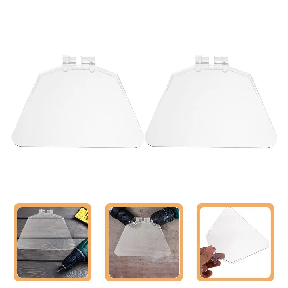 2 Pcs Bench Grinder Guard Shield Eye Cover Protective Glasses Dustproof Safety Kit Transparent Panel Plastic Accessories