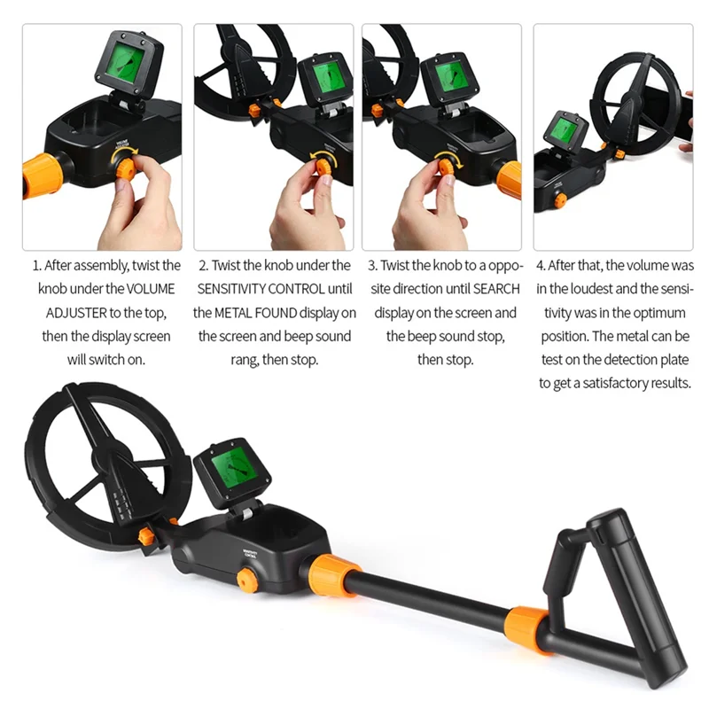 ABUO-MD1008A Metal Gold Detector Pinpointer Handheld Silver Jewelry Treasure Underground Metal Detector Tracker Seeker Finder
