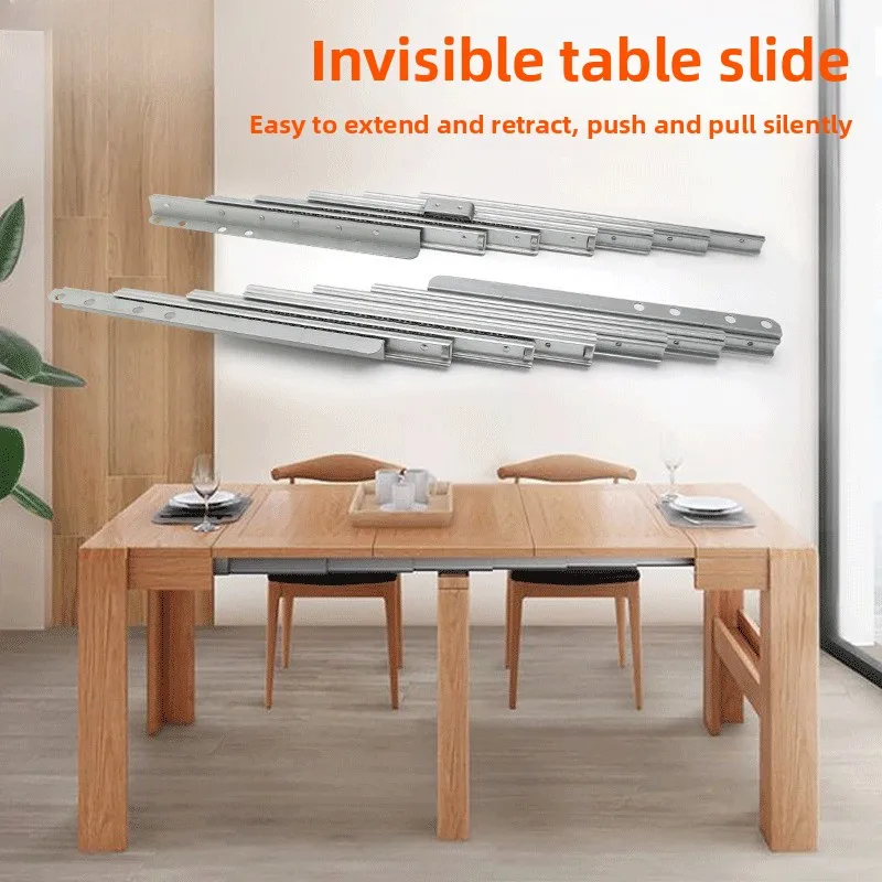 منزلق تمديد الطاولة غير المرئي، حاجز تصغير من سبائك الألومنيوم لاستخدام الطاولة القابلة للطي #2