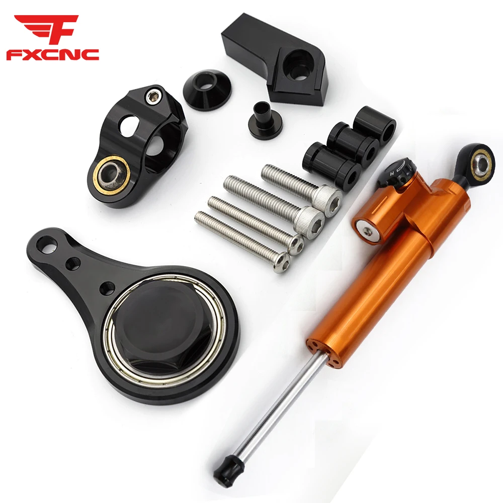 

CNC Aluminum Motorcycle Steering Damper For Kawasaki Ninja600 ZX636 6R 2005-2006 Stabilizer Bracket Mounting Support Kit Holder