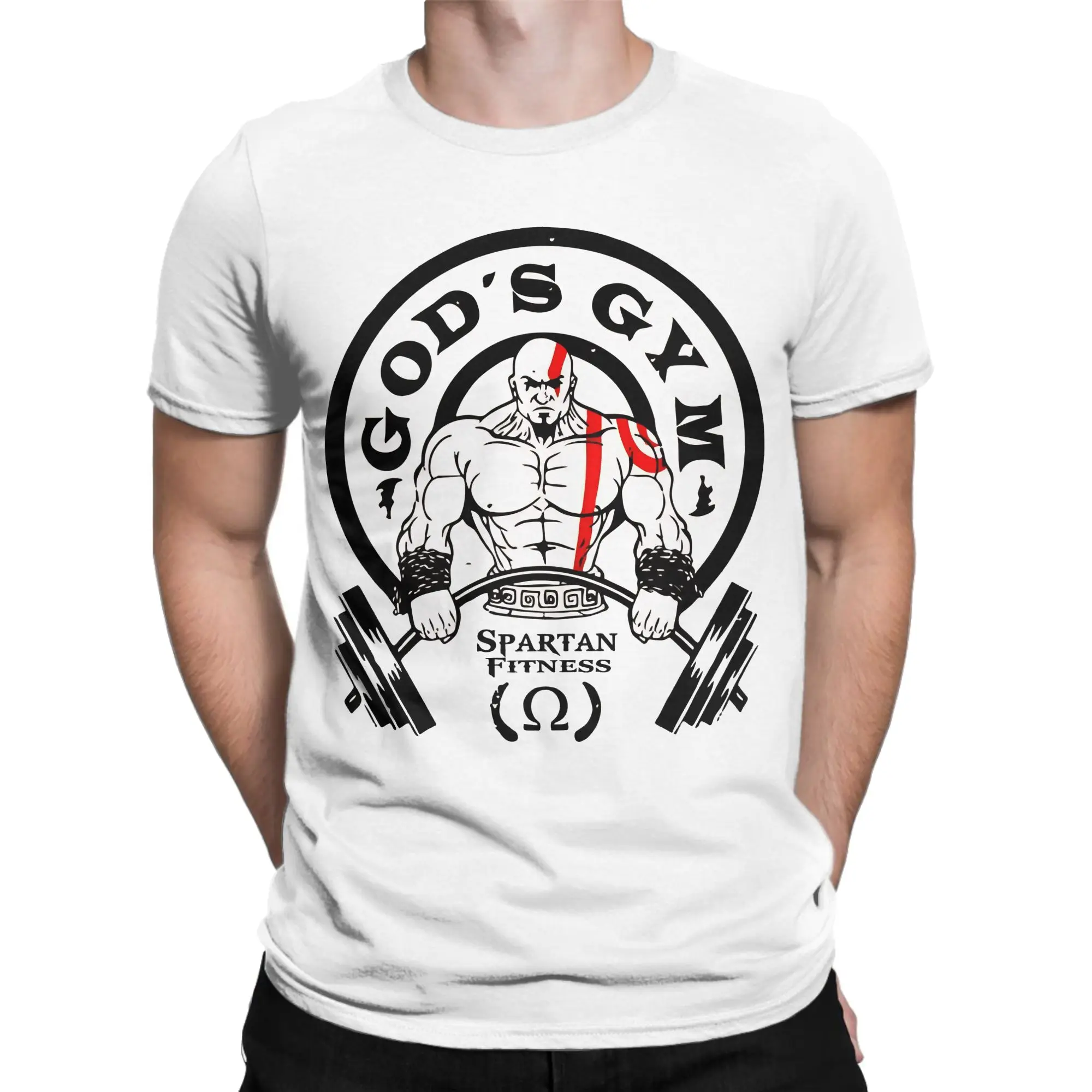 Men Women god of gym Kratos Lord God of War T Shirt 100% Cotton Printed Tee Shirts  Top Clothing