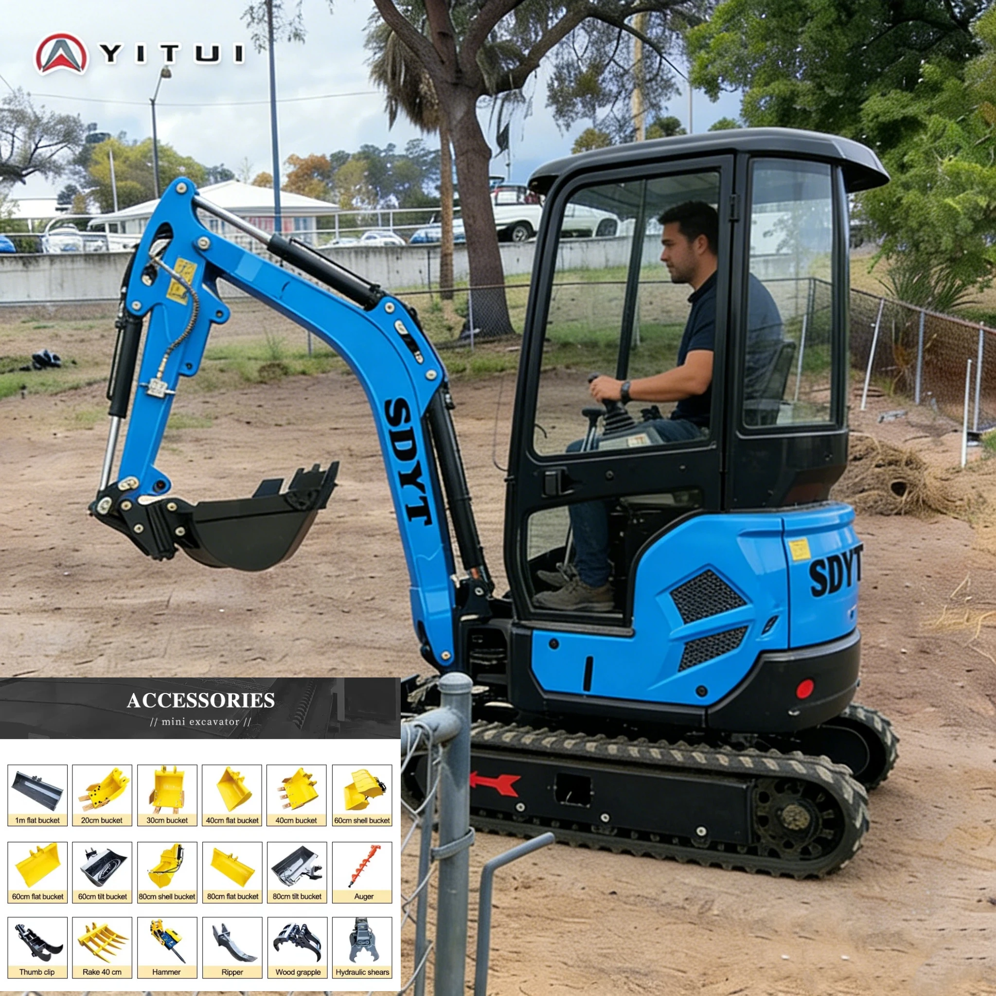 

2026 Hot Sale Mini Excavator Customized 1.8 Ton Kubota Engine Epa/Euro 5 For Farm & Home Use With Attachments