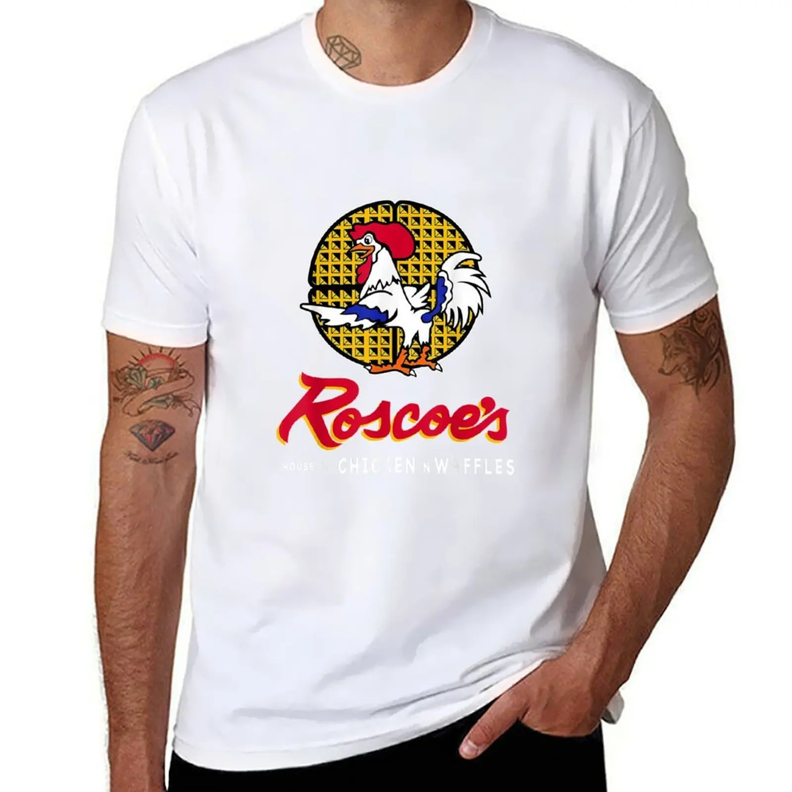 

Roscoe's House Outfits Chicken 'N Waffles T-Shirt man t shirts graphic man t shirts high quality luxury brand T-Shirt