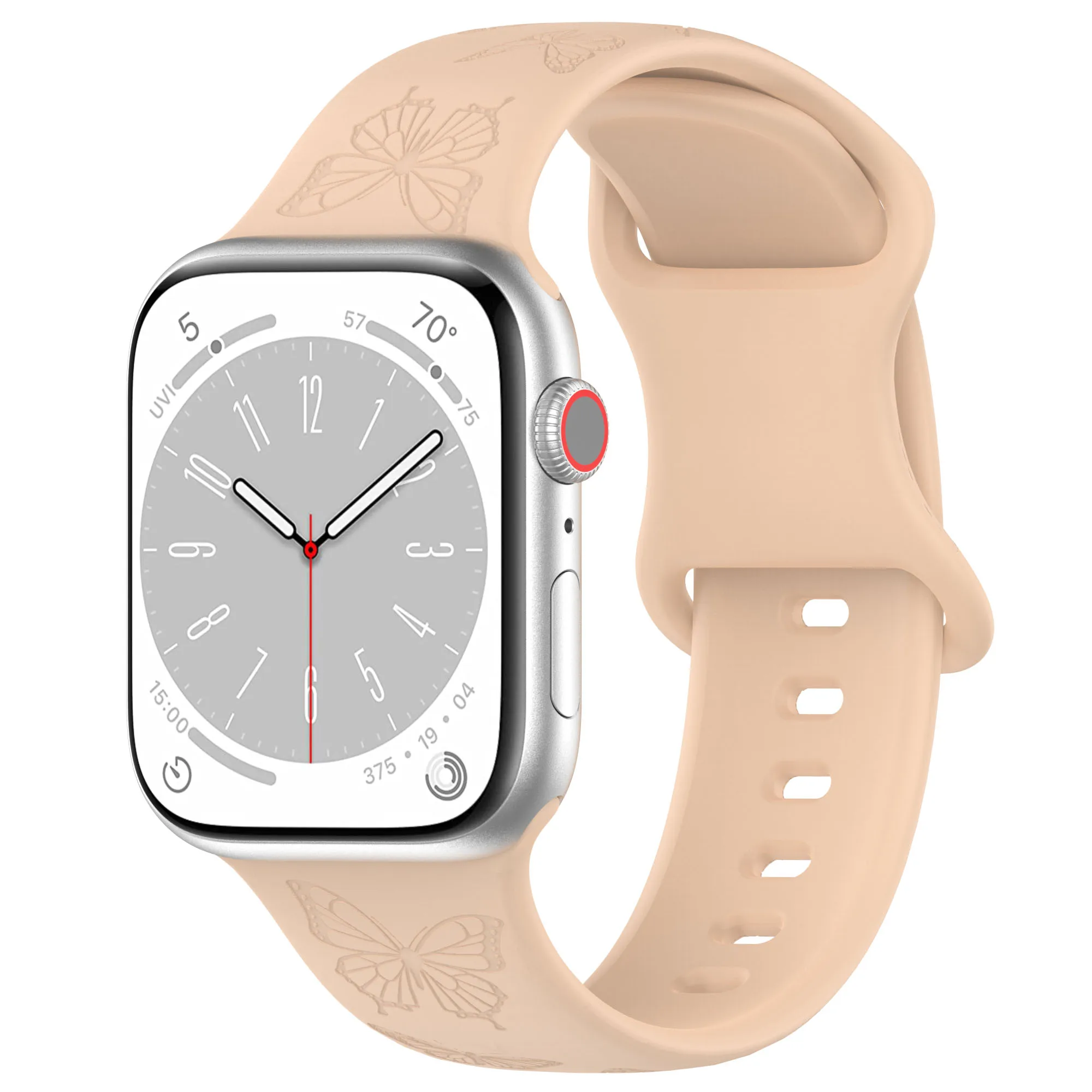 حزام سيليكون لساعة أبل 11 10 9 8 7 Band 46mm42mm 45mm41mm 44/40mm Ultra 49mm حزام نمط محفور iWatch 6 5 4 SE3 Band