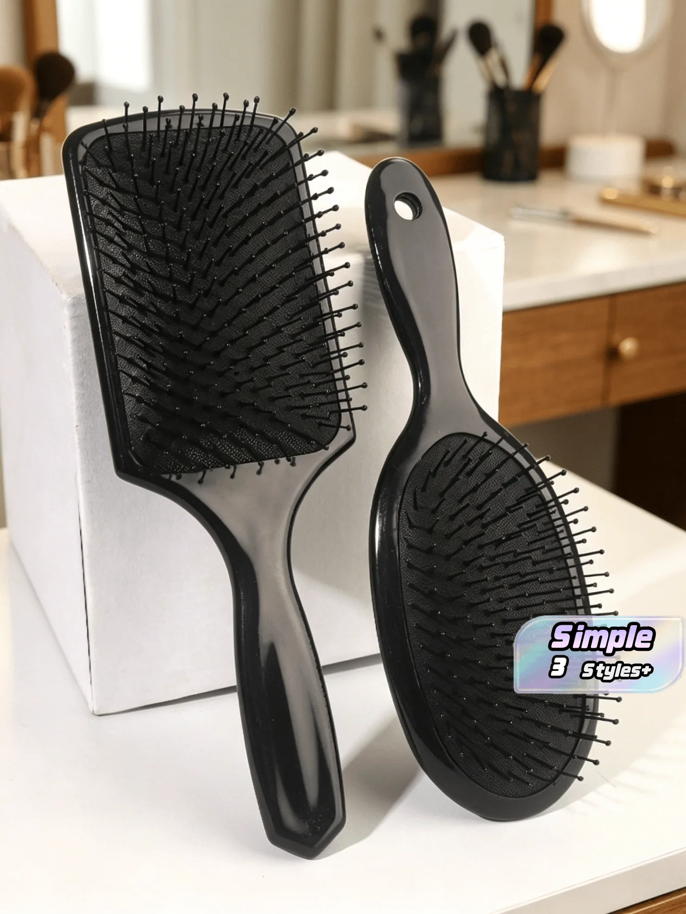 

1pc/2pcs Hair Brush For Women And Men, Paddle Brush Detangling Brush Hair Comb For Long Thick Thin Curly Hair, Hairbrush Great On Wet Or Dry, No More, Salon Results Detangling Hairbrush, For All Hair Types ,Back To School, Travel Holiday Essentials