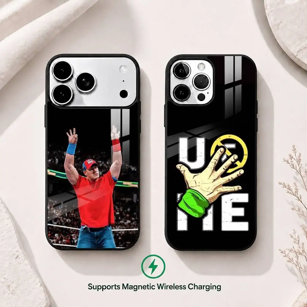 John Cena Wrestler  Phone Case For iPhone17,16,15,14,13,12,11 Plus,Pro Supports Magnetic Wireless Charging