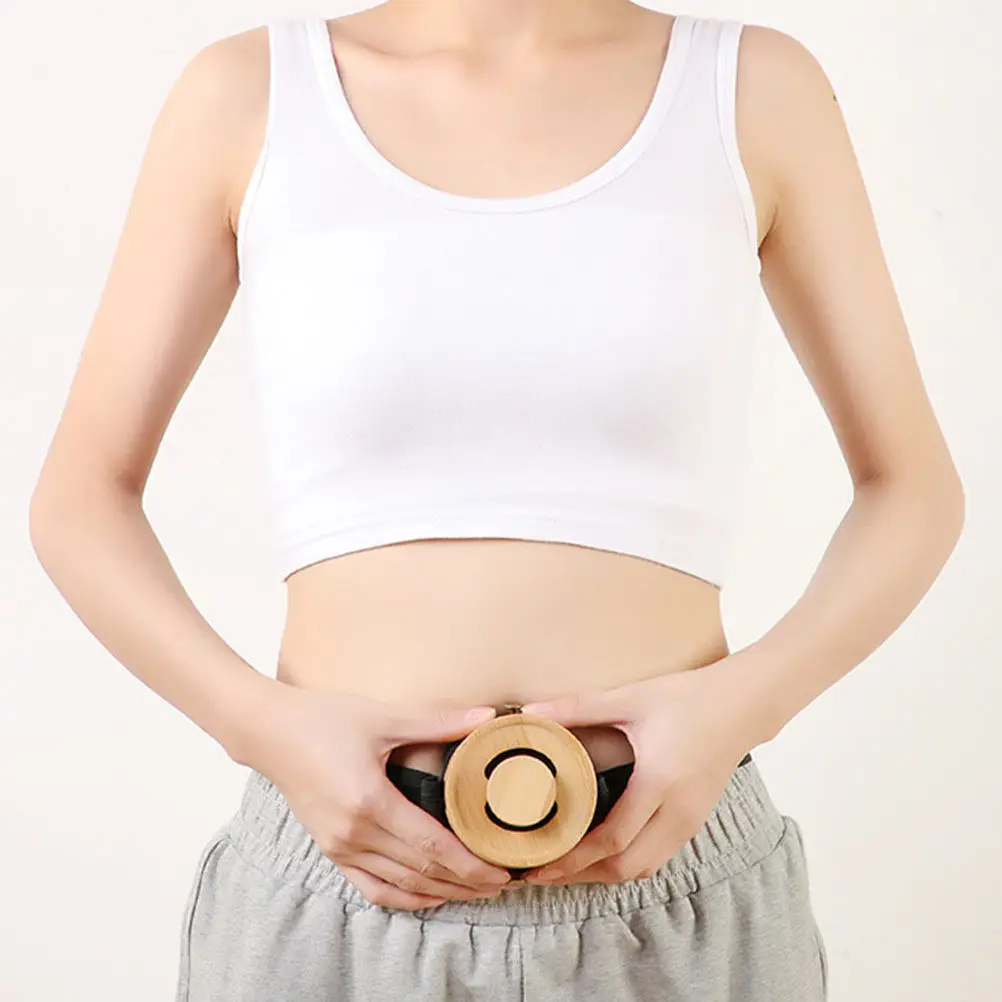 Portable Bamboo Moxa Box Smokeless Moxibustion Burner Holder for Abdomen Waist Shoulder Relaxation Moxa Cone Burner