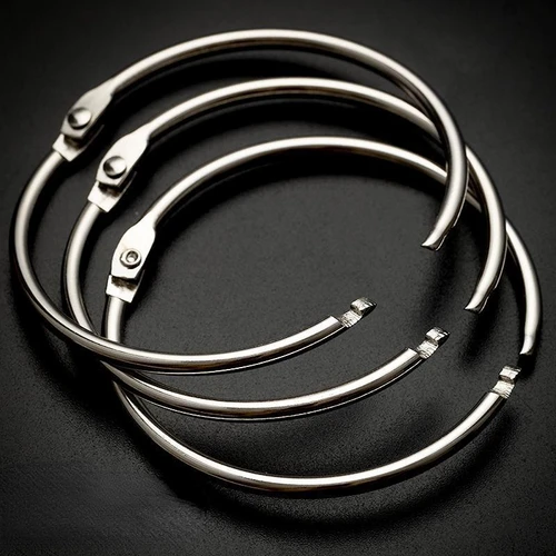 Juego de anillos de Metal para encuadernación de hojas sueltas, anillas de encuadernación para cuaderno, diario, Clips, 5 unidades