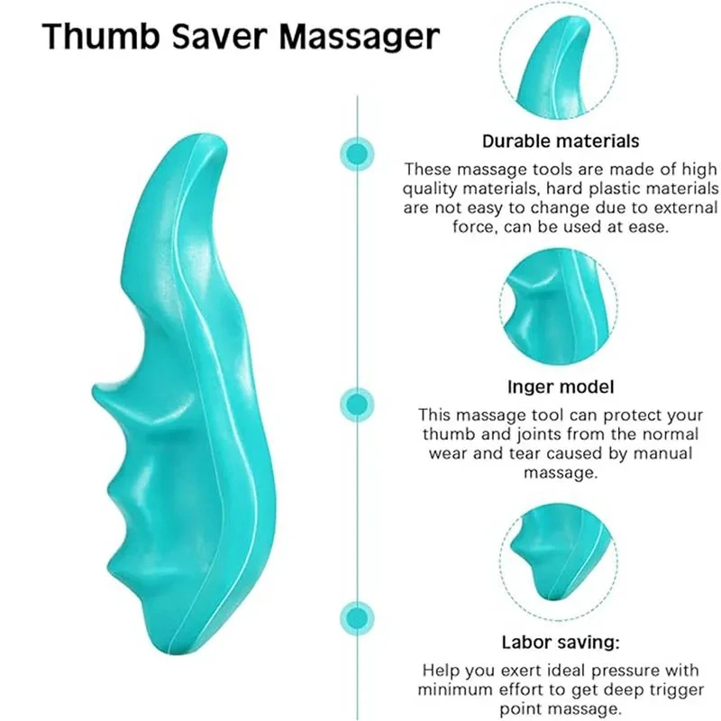 2Pcs T-shaped Massager Thumb Finger Pressure Press Trigger Point Full Body Foot Back Manual Tools Deep Relaxed Relieve Fatigue