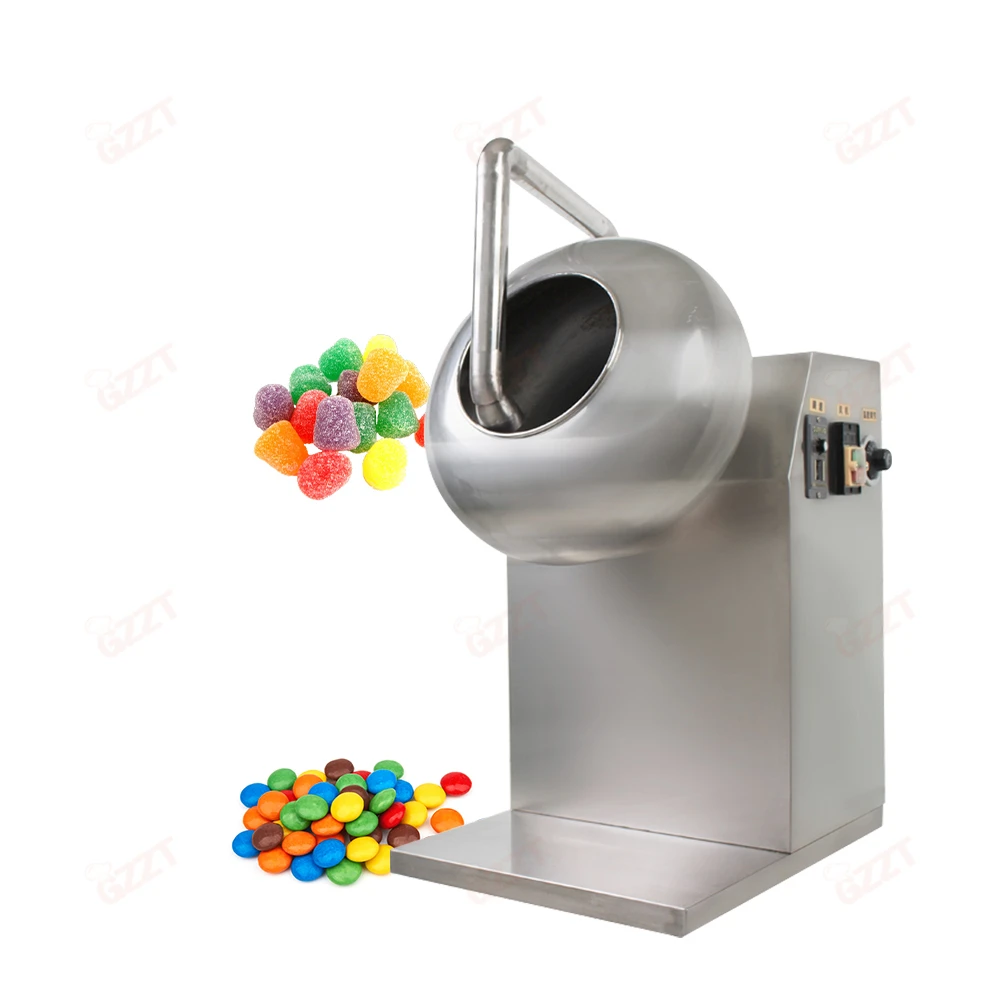 Stainless Steel Multi-functional Small Chocolate Coating Machine Coated Peanut Making Machine Pot Diameter 400mm 6KG Capacity