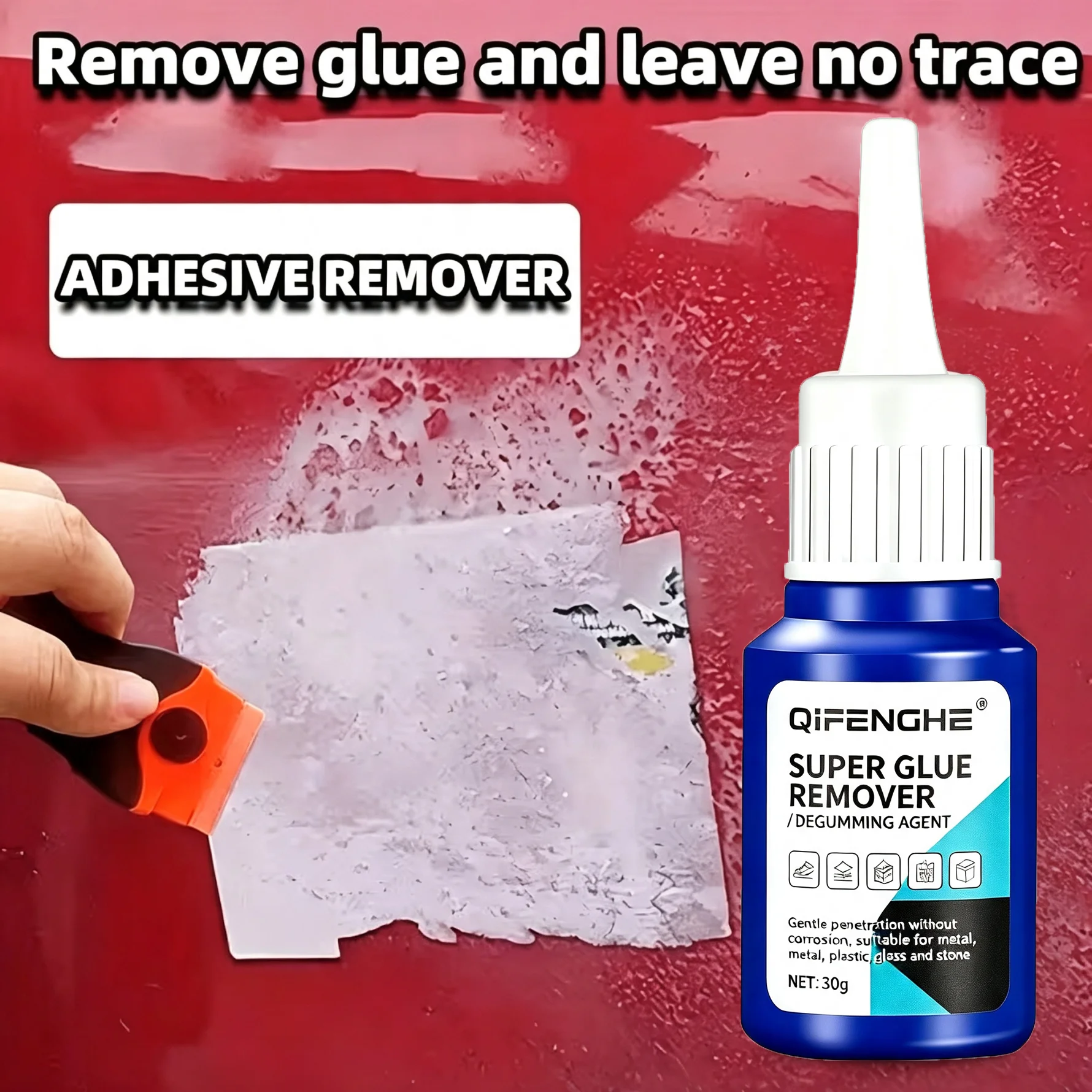 Multi-Purpose Adhesive Degumming Agent, Effective Super Glue Residue Remover, Safe Formula for Home, Craft, Nail Various Materia