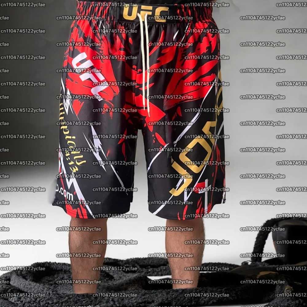 UFC غير منفوش بواسطة بلاك جون جونز قصيرة تناسب القتال القصير 2025 الرجال الجديدة النساء الأطفال الرياضة في الهواء الطلق القتال شورت المصارعة