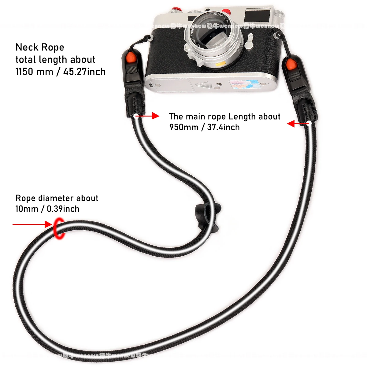 Быстросъемные бусины, круглая веревка, плечевой ремень для камеры, ремешок для Canon, Nikon, Panasonic, Sony Fujifilm, шейный ремешок, ремешок на запястье