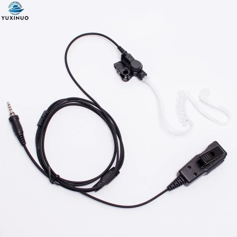 Covert Acoustic Air Tube Headset PTT Mic Earpiece For Yaesu Vertex VX6R VX7R VX-6R VX-7R FT-270 FT-270R VX-127 VX-170 6E Radio