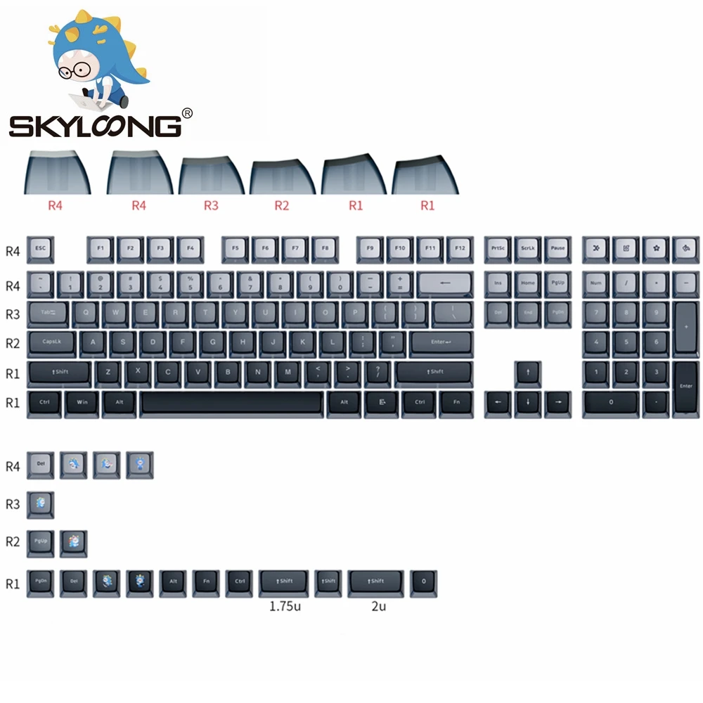 

SKYLOONG Keycaps Twilight PBT Pudding XDA Profile Double Shot Key Cap For TTC Cherry MX 61 64 68 87 980 104 Mechanical Keyboards