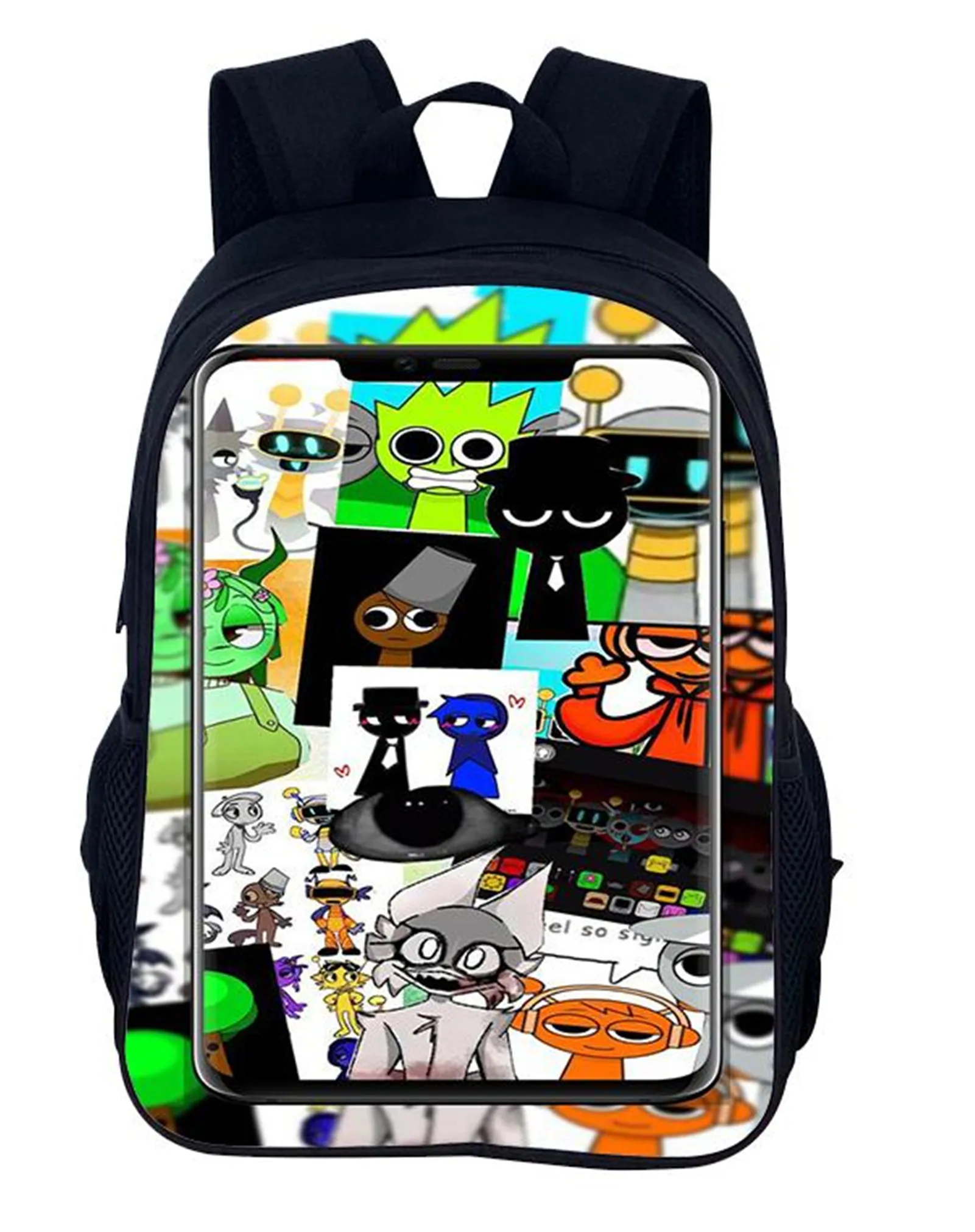 Little Kid Classic Backpack Elementary School Book Bag-Sprunki Durable Daypack Canvas Knapsack for Travel