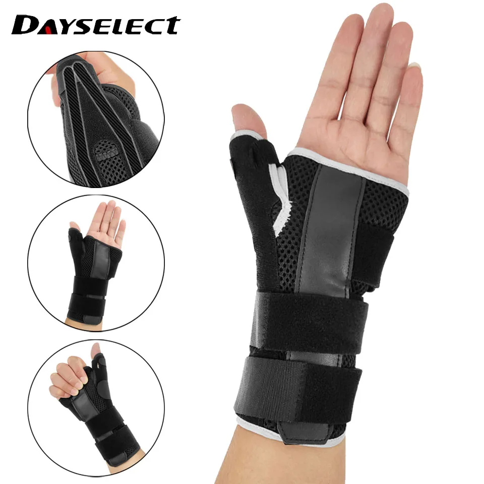 1Pcs Adjustable Wrist Support with Splints for Relief Injuries Pain Sprain Men and Women Wrist Brace for Carpal Tunnel Relief