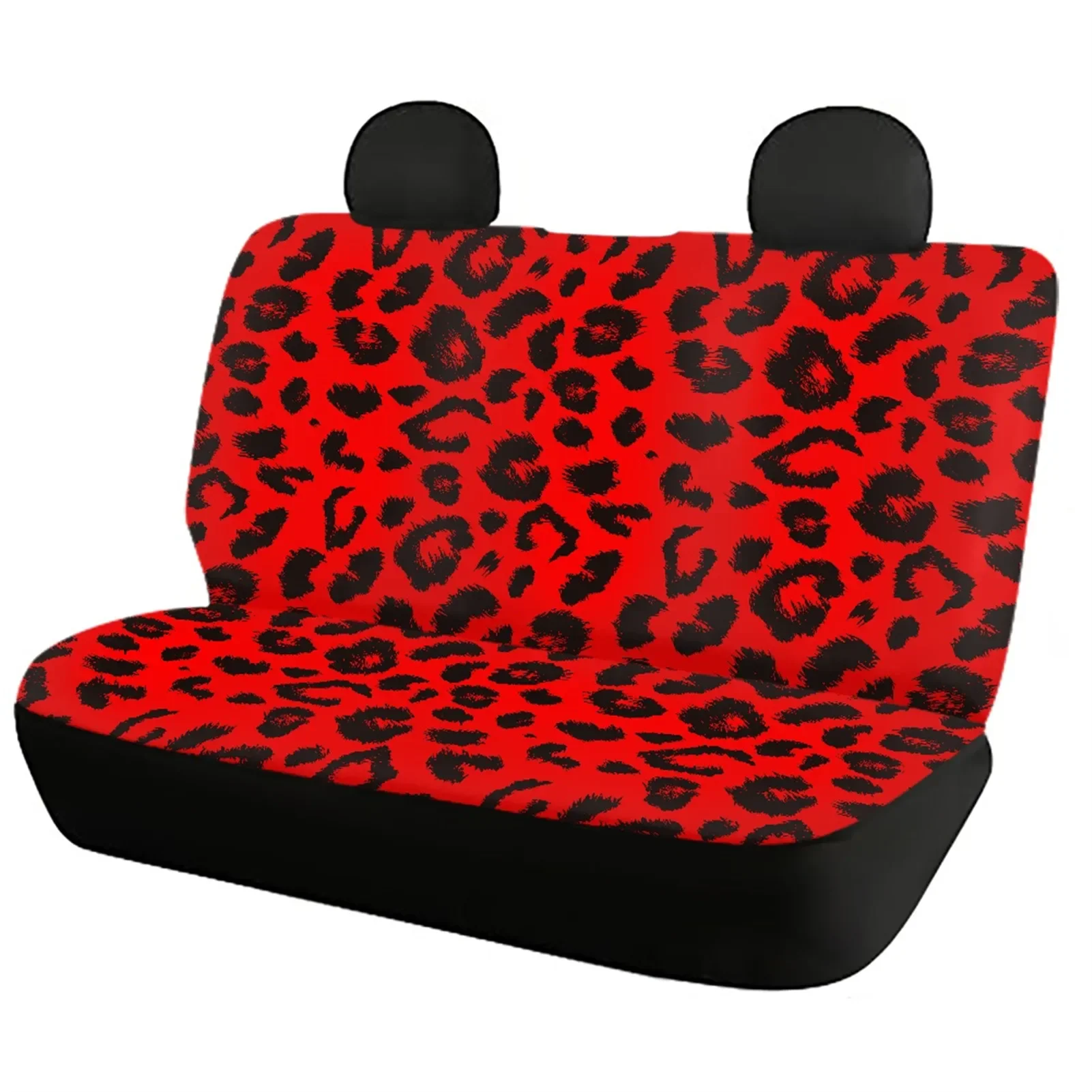 Leopard Red Skin Print Front and Rear Car Seat Covers Universal Fit Auto Seat Protector Set of 4 Car Seat Cover 2022