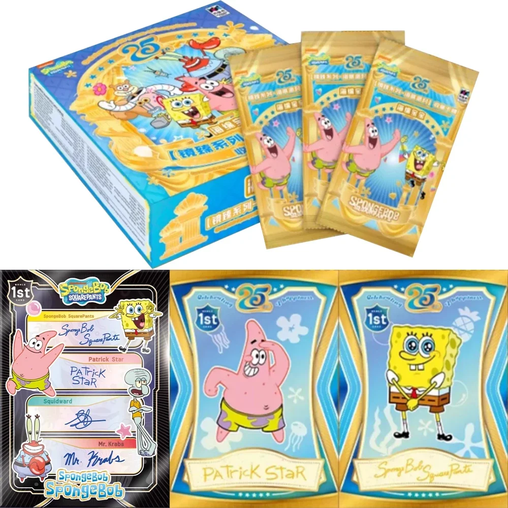 Genuine SpongeBob SquarePants Cards 25th Anniversary Jingzhen Series Series Undersea Party Collection Cards Toy Gifts