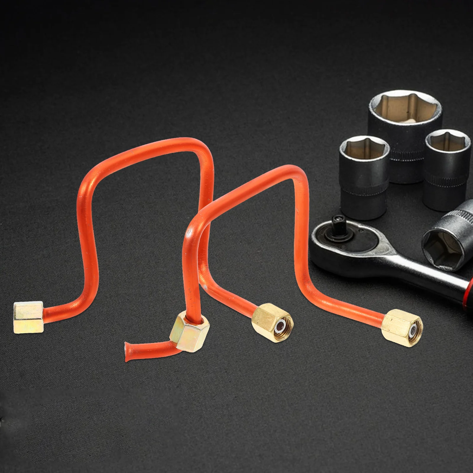 2pcs Aluminum Air Compressor Tube Replacement High Efficiency Exhaust Pipe For Industrial Workshop Lab Use Air Compressor Parts