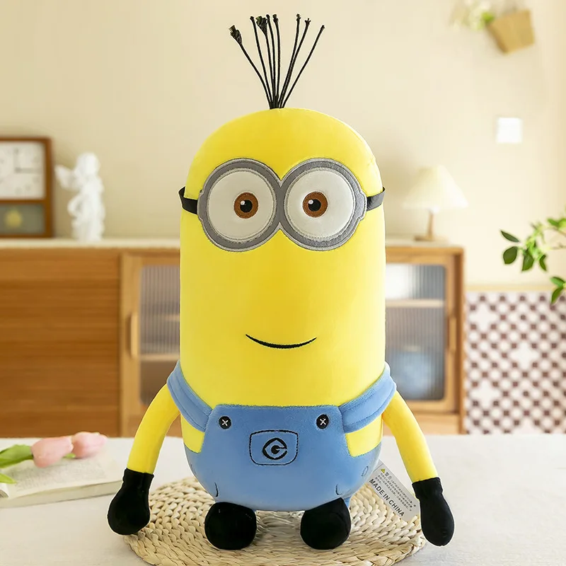 DespicableMe Minions Movie Periphery Plush Bob Plush Stuart Stuffed Toys In Jeans Soft Dolls Pillow Decoration Children Gift