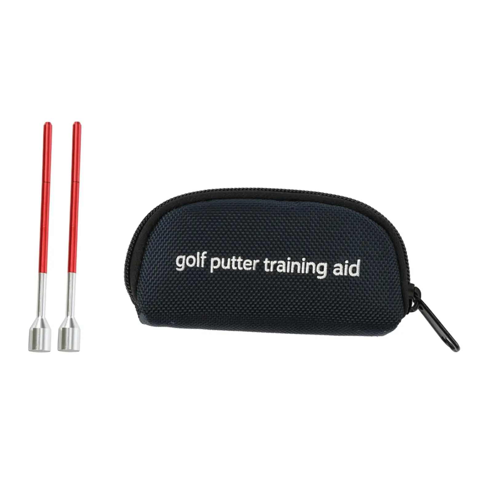 2 Pieces Golf Alignment Rods, Easy to Use Putting Assistant, Correction Magnetic Training Aid with Bag for Daily, Practice