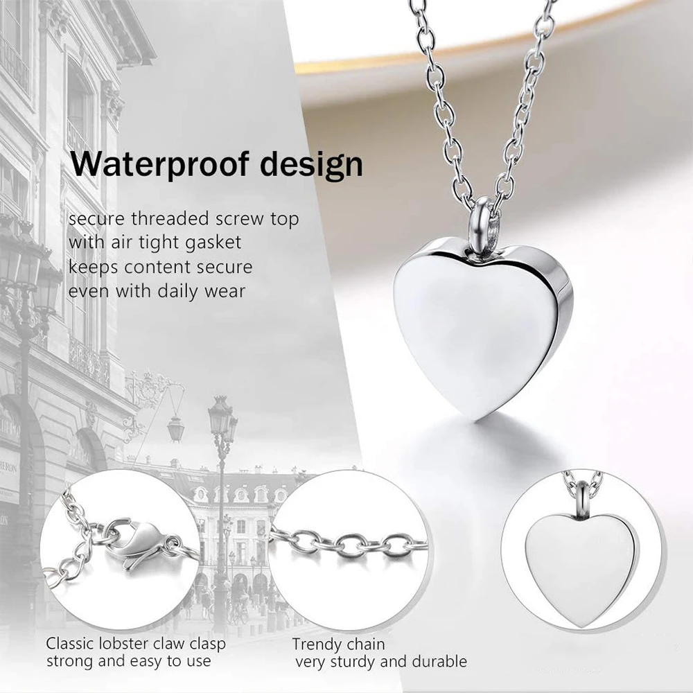 Veer Hanger Ketting Crematie Sieraden Aandenken Sieraden Urn Met Vulling Kit En Gift Fluwelen Zakje