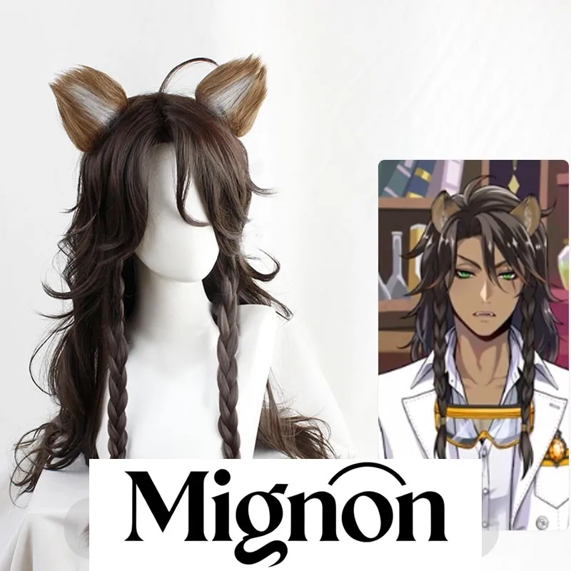 

Миньон Витая Страна Чудес Алиса в Стране Чудес Леона парик для косплея Kingscholar с ушками