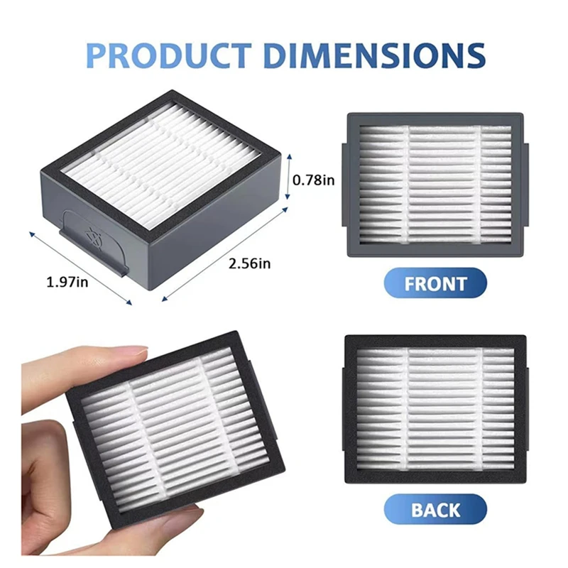 Filter HEPA untuk Irobot Roomba Evo I,E,J Series:E5 E6 E7 I1 I3 I4 I5 I6 I7 I8 J7 dan semua Plus penyedot debu robotik