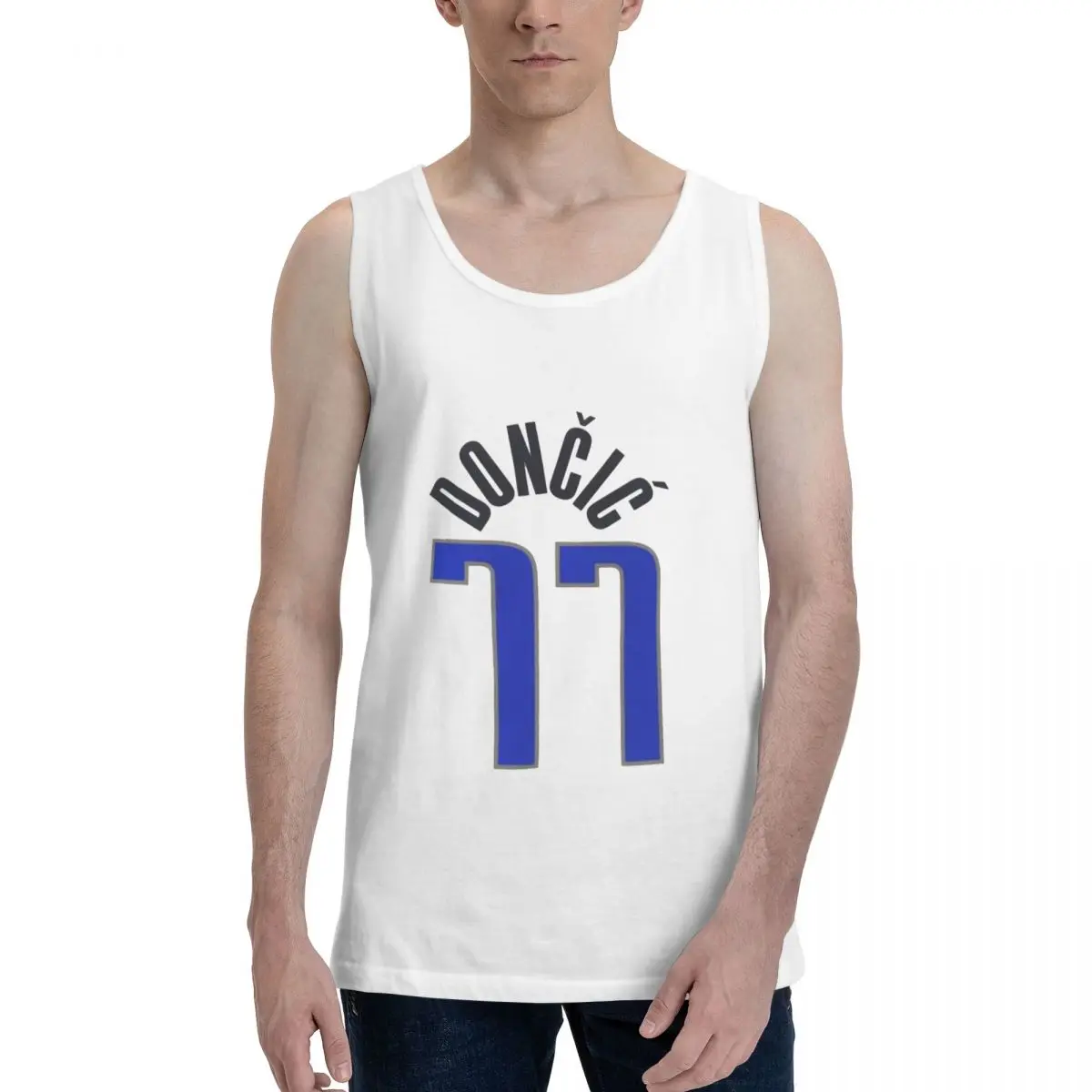 Sudadera sin Mangas para Hombre Luka Doncic 100% Algodón, Camisetas sin Mangas, Camisetas de Tirantes para Hombre