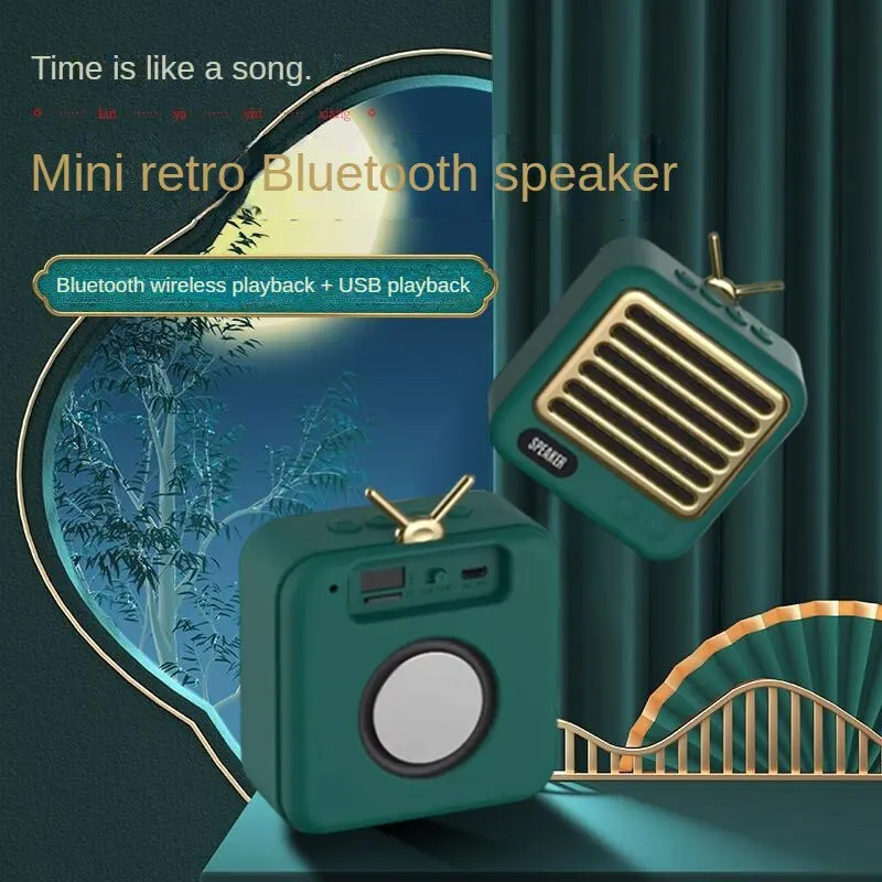 

Винтажная Bluetooth-колонка, маленькая колонка, мини-сабвуфер, карта, высокое качество звука, большой объем, Портативная аудиосистема SubwooferCar