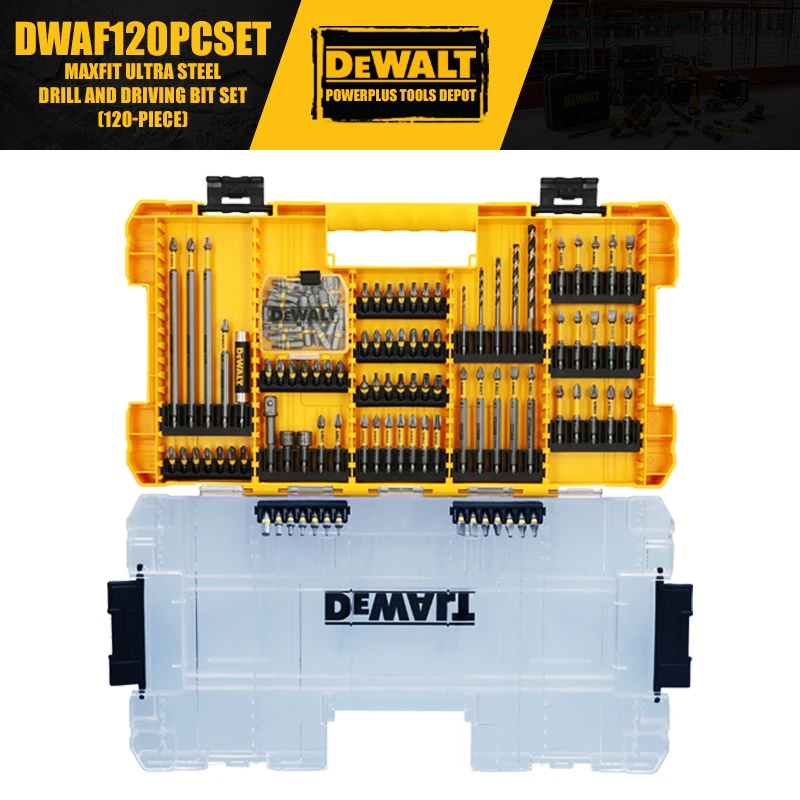 

DEWALT DWAF120PCSET MAXFIT ULTRA Steel Drill and Driving Bit Set 120 Piece Tool Accessories