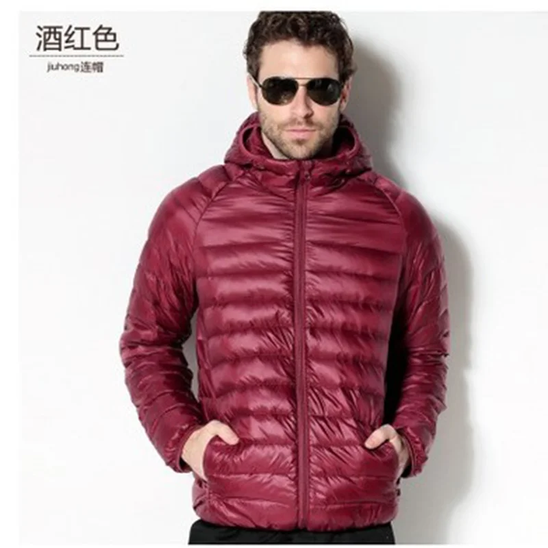 2022 Ultra Light Autumn Winter Fashion Brand Duck Down Jacket Men Hooded Waterproof Streetwear Feather Coat Warm