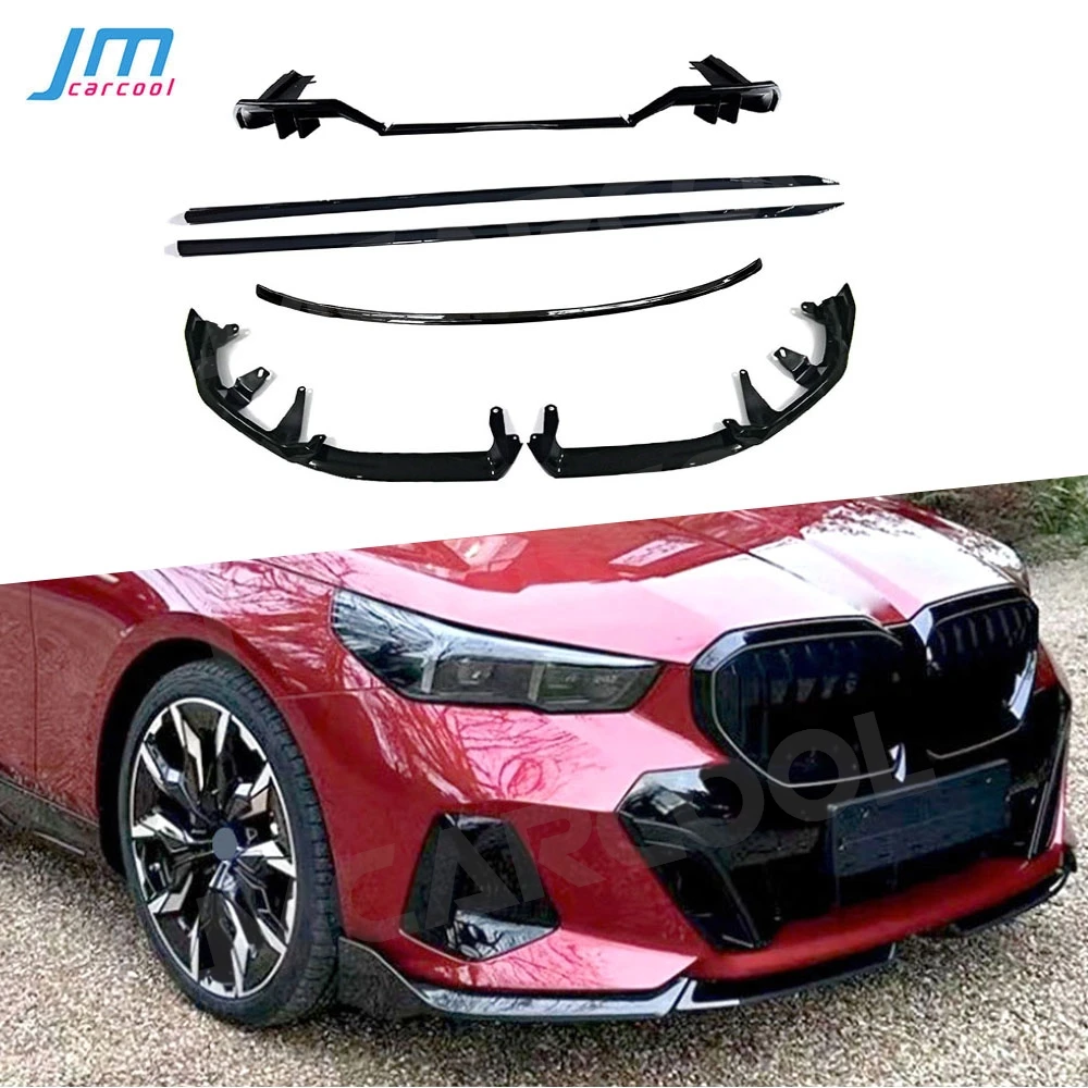 ABS Carbon Look Front Bumper Lip spoile Rear Diffuser Rear Trunk Spoiler Side Skirts Sets For BMW 5 Serise G60 G68 M Sport 2024+