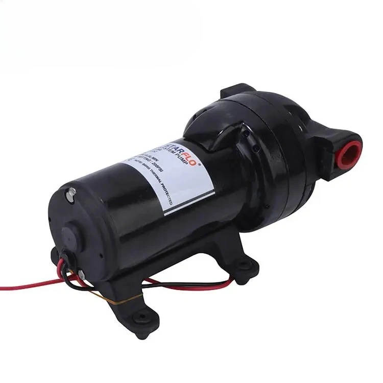 Bomba de agua de diafragma autocebante de alto flujo Sta lo 12V 20LPM 55PSI, alimentada por batería, para lavado de coches, agricultura e industria.