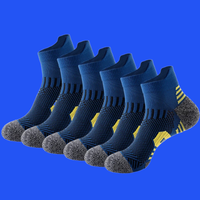 5 Pairs Sports Socks Sweat-Absorbent and Deodorant Basketball Socks Low-cut Cycling Socks New Men's Outdoor Hiking Socks for men