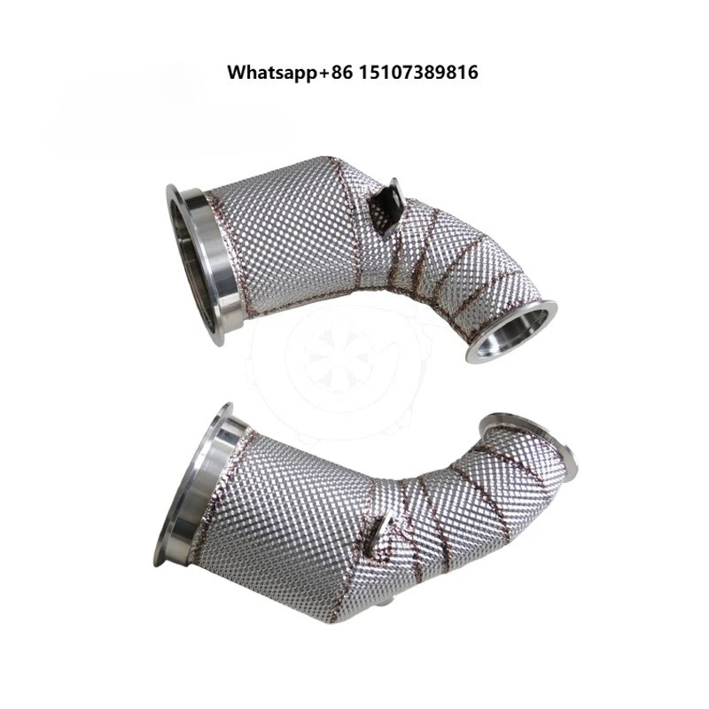 

Catted Downpipe for Pananera 971 2.9T 2018+ with Heat Shield