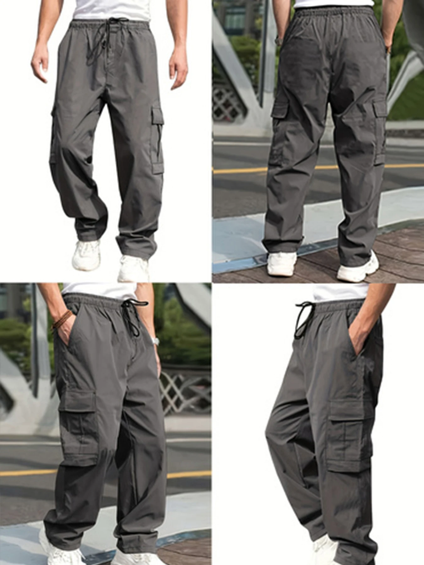 Trousers men's autumn nine minutes casual trousers  version of the trend straight tube loose corset overalls