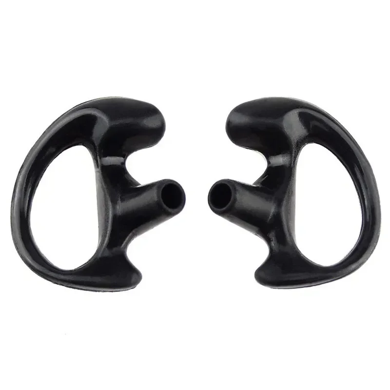 A Pair 2pcs Large Silicone Earmold Earbud for Universal Walkie Talkie Radio Air Acoustic Coil Tube Earpiece Headphone